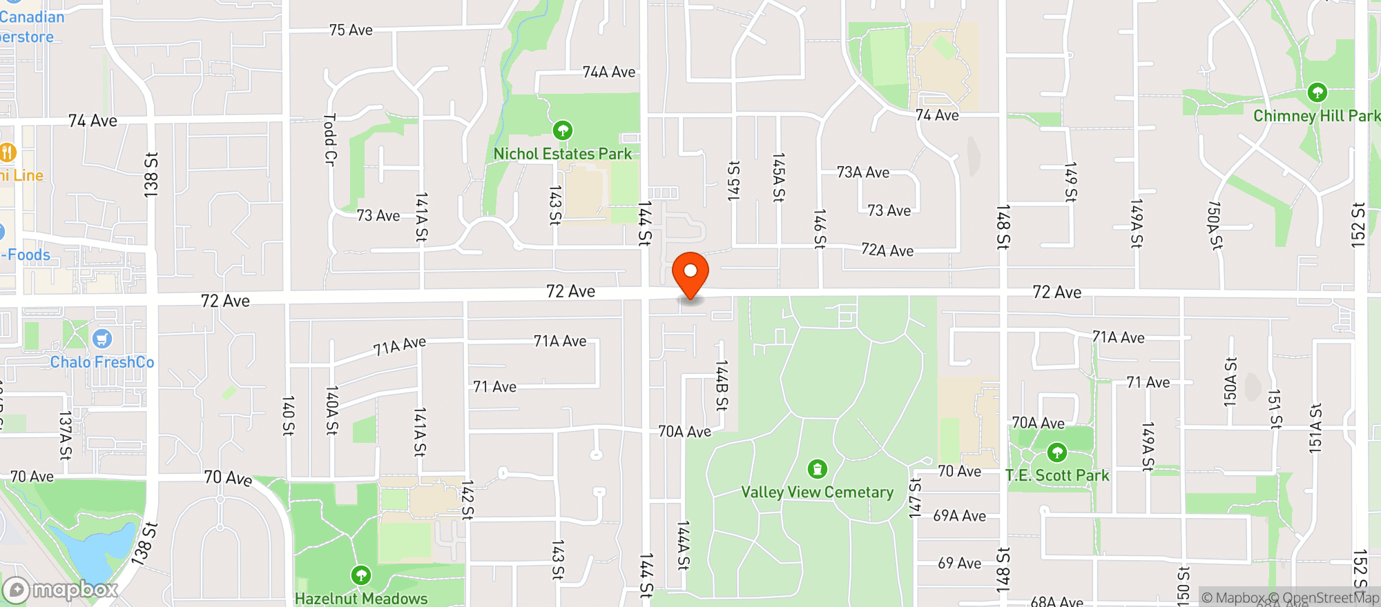 Map showing 72 Liquor Store