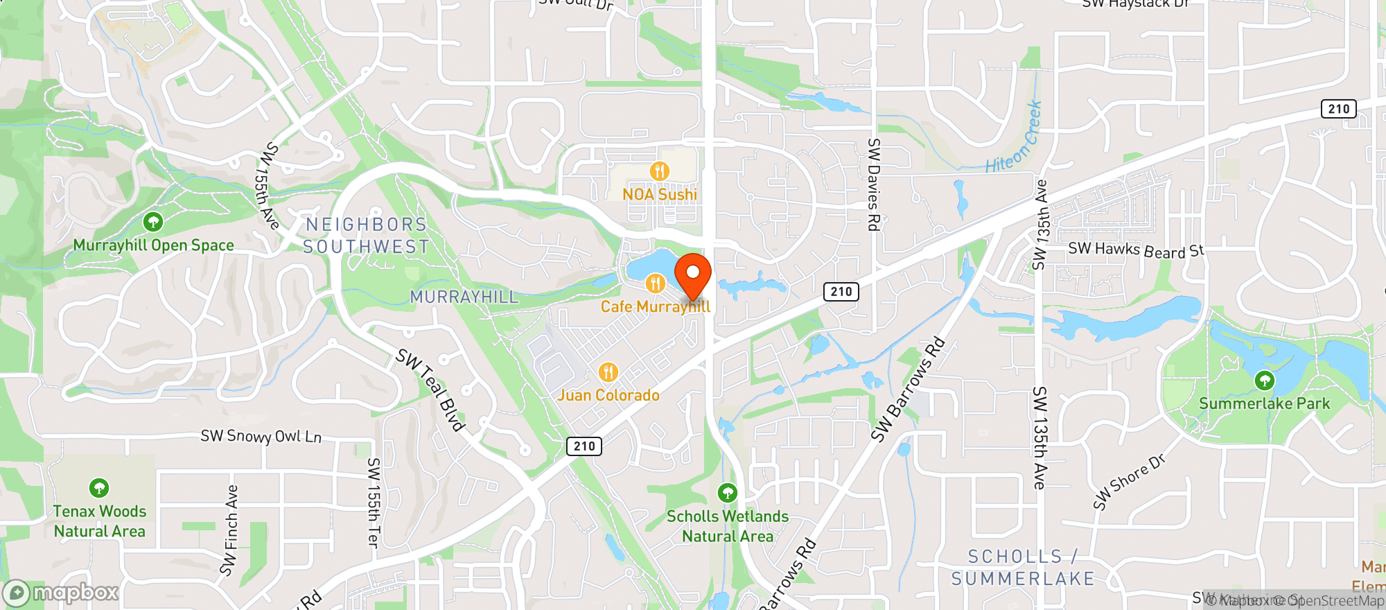 Map showing Murrayhill Taphouse