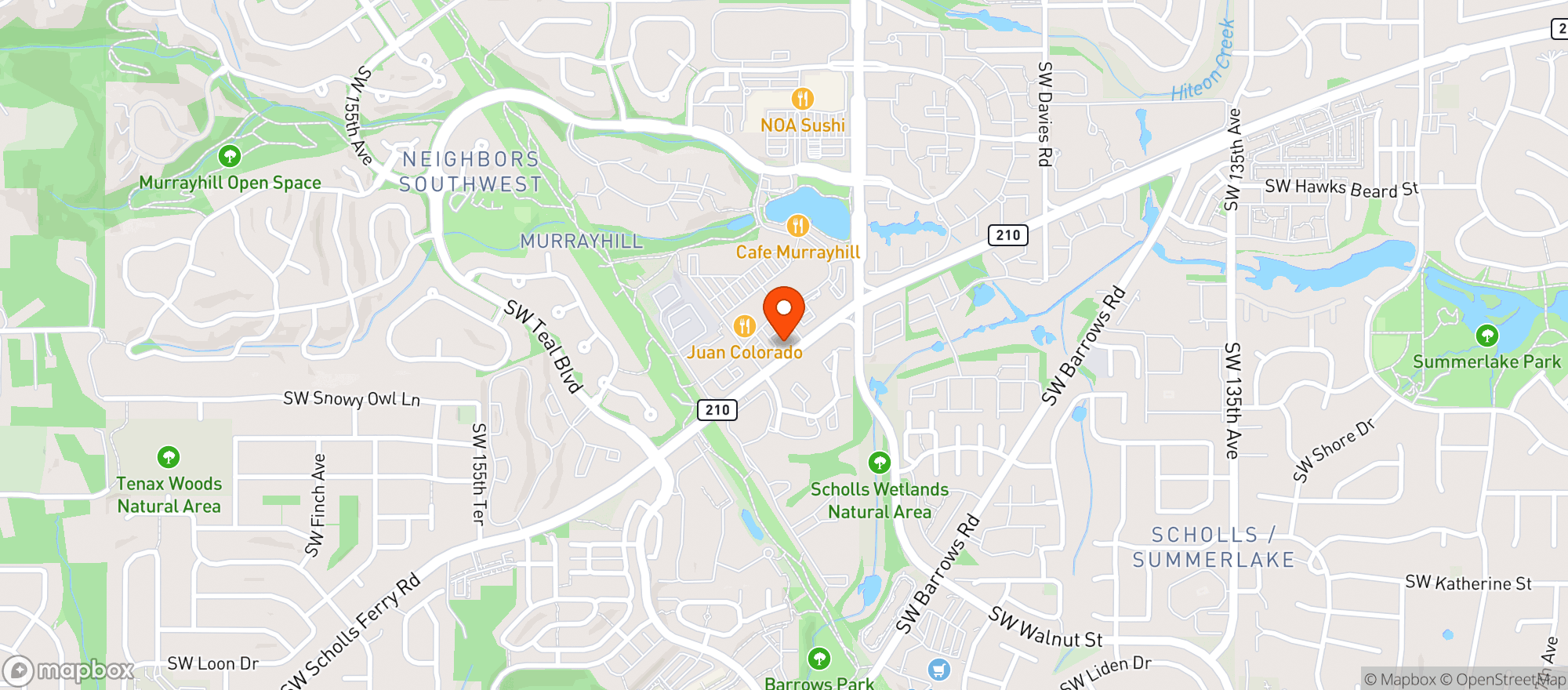 Map showing MURRAY SCHOLLS LIQUOR