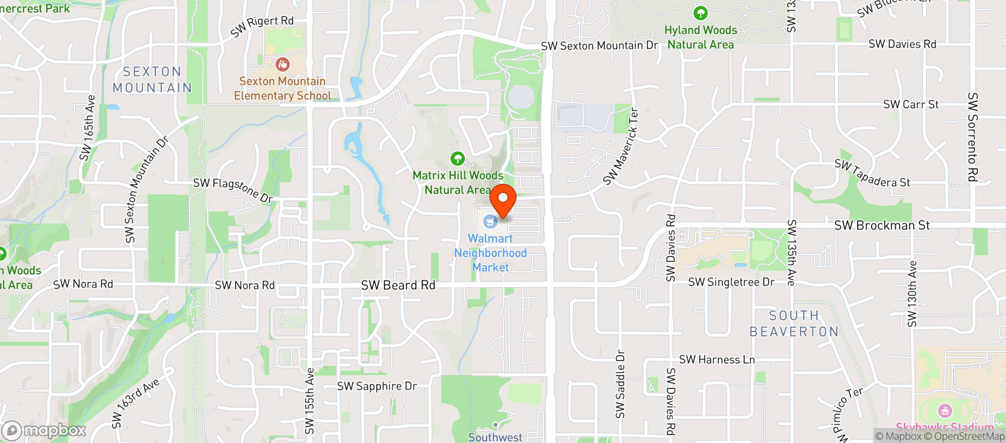 Map showing Walmart Neighborhood Ma #3050