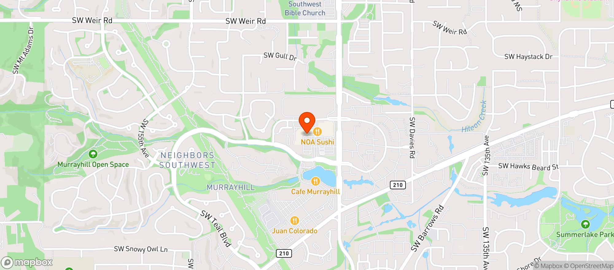 Map showing Noa Sushi