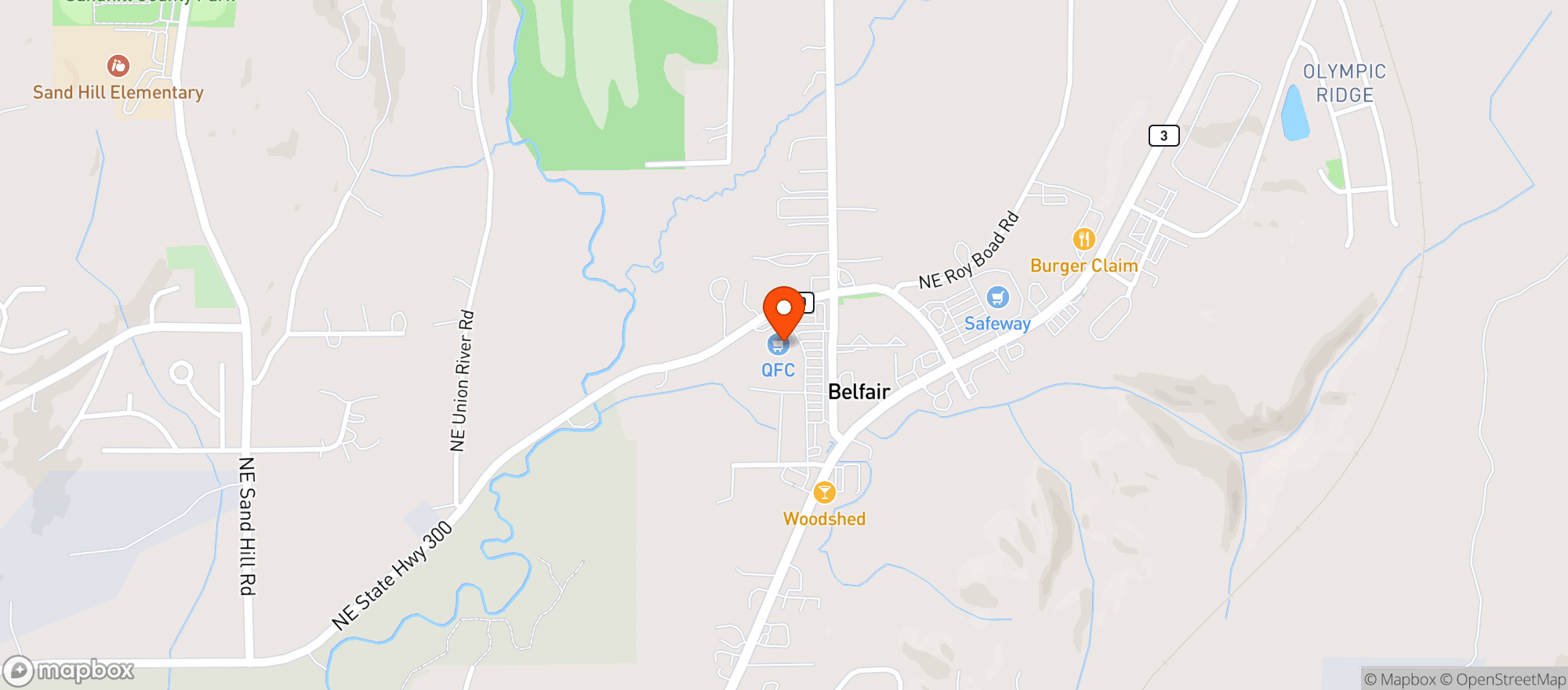 Map showing Quality Food Center #101