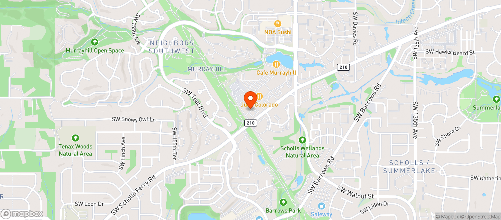 Map showing Oasis Lebanese Cuisine