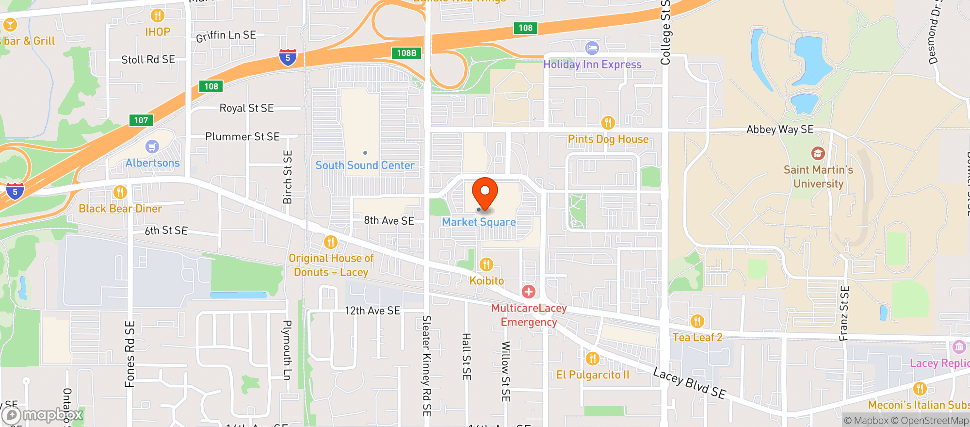 Map showing Fred Meyer