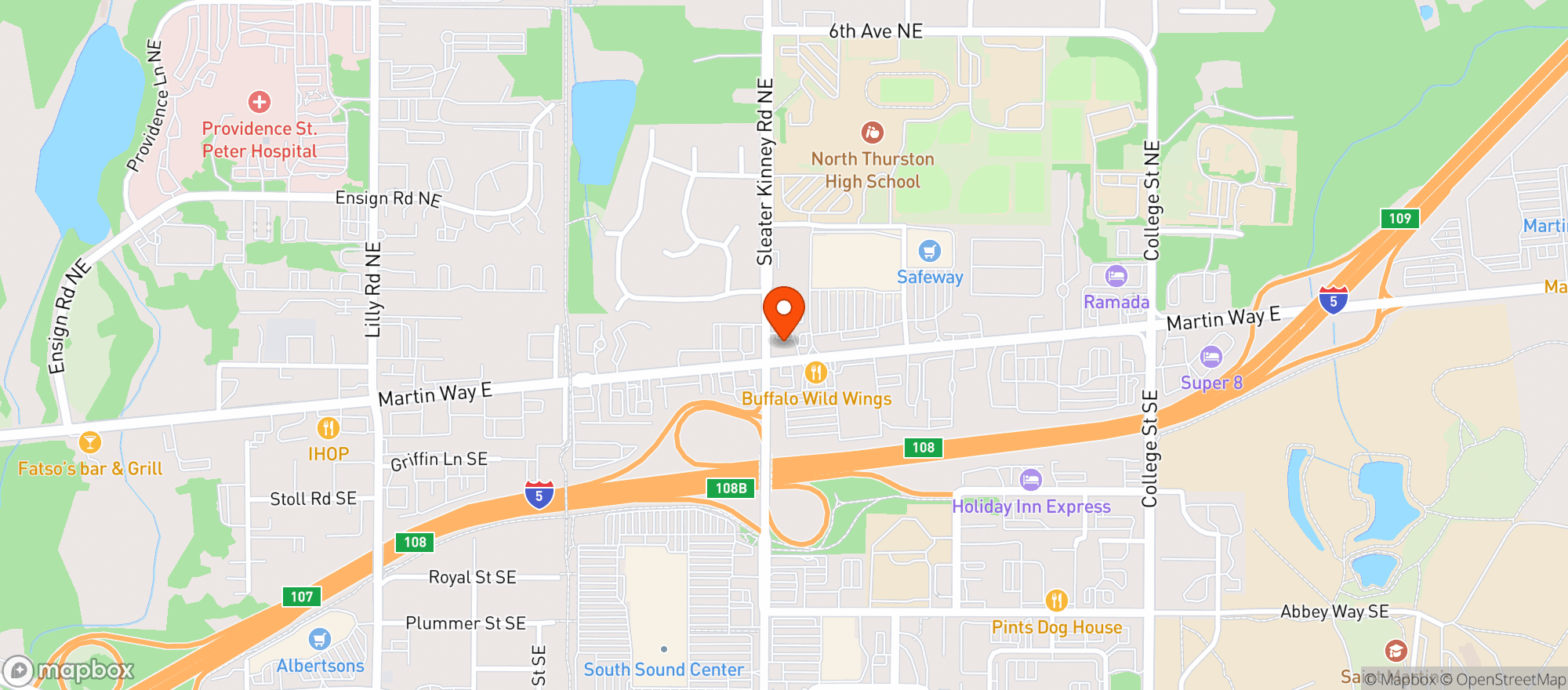 Map showing Vitamin Shoppe - Olympia