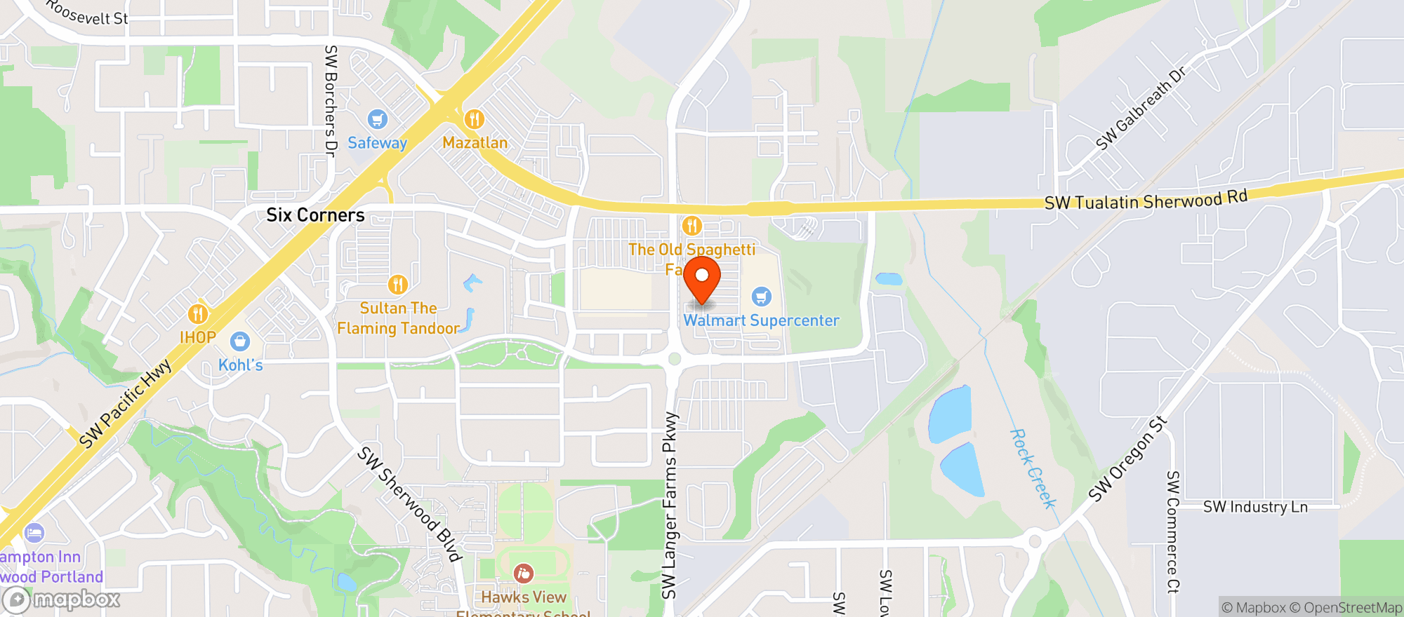 Map showing Walmart Supercenter