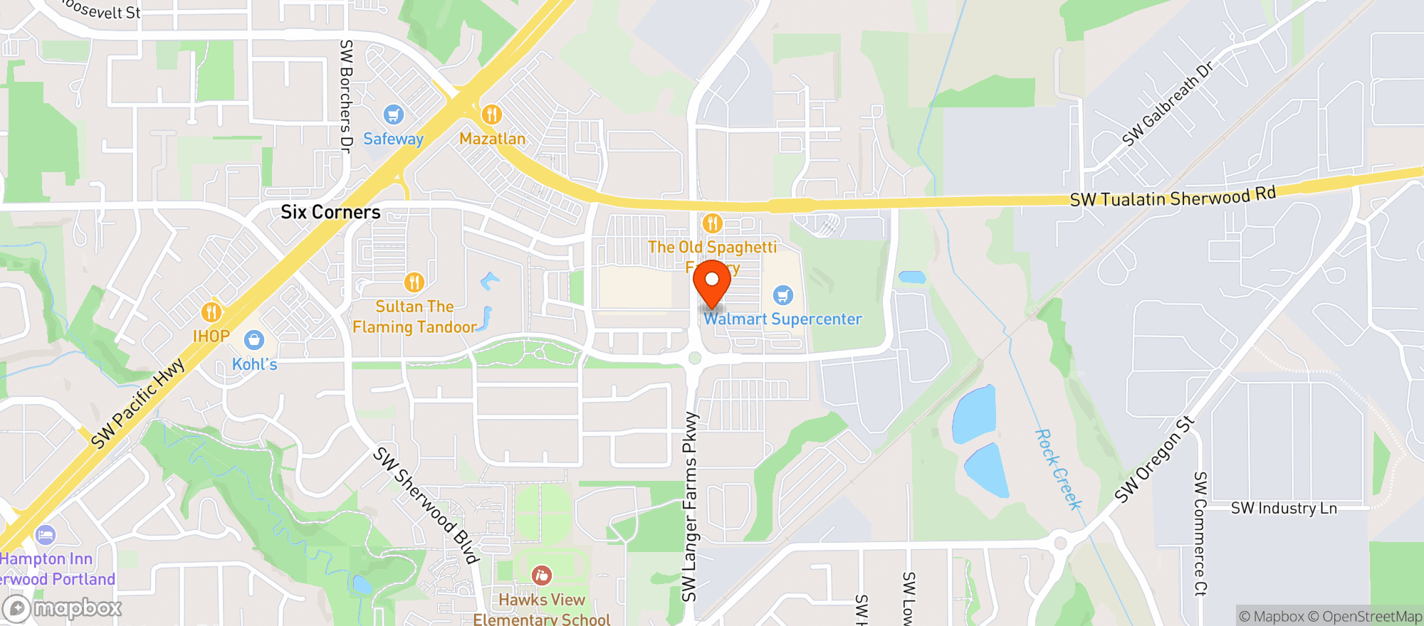 Map showing Killer Burger Sherwood