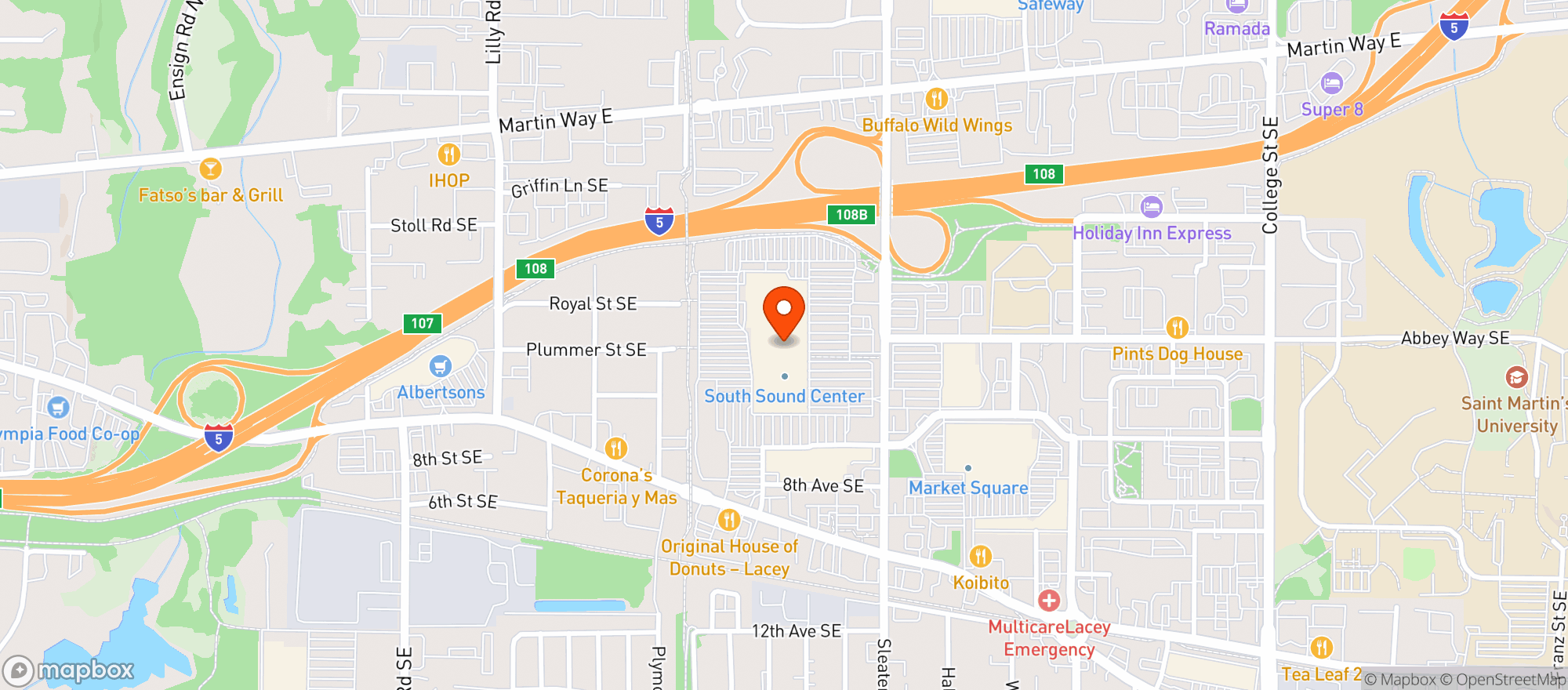 Map showing Target