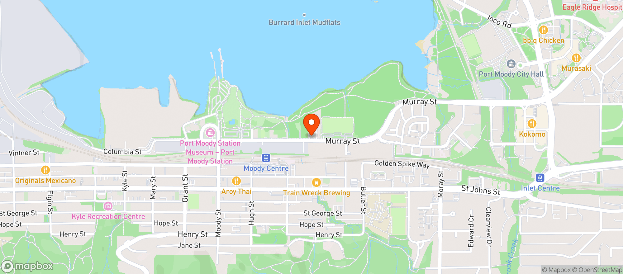 Map showing Site B Community Centre