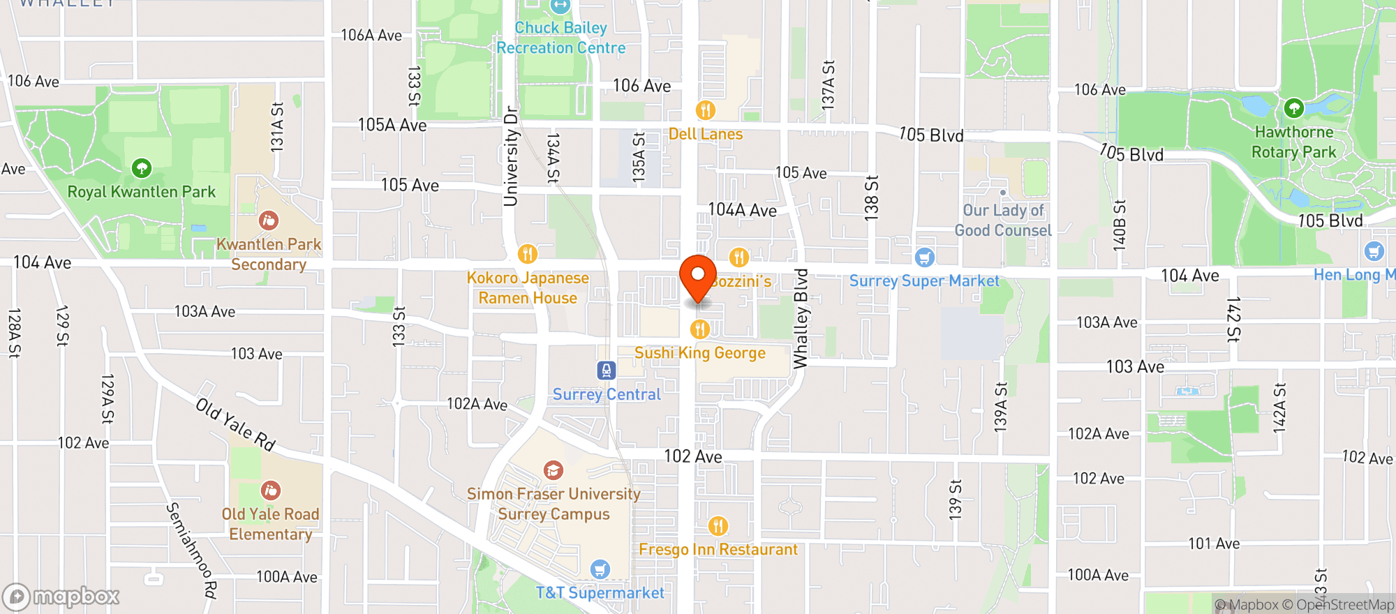 Map showing London Drugs