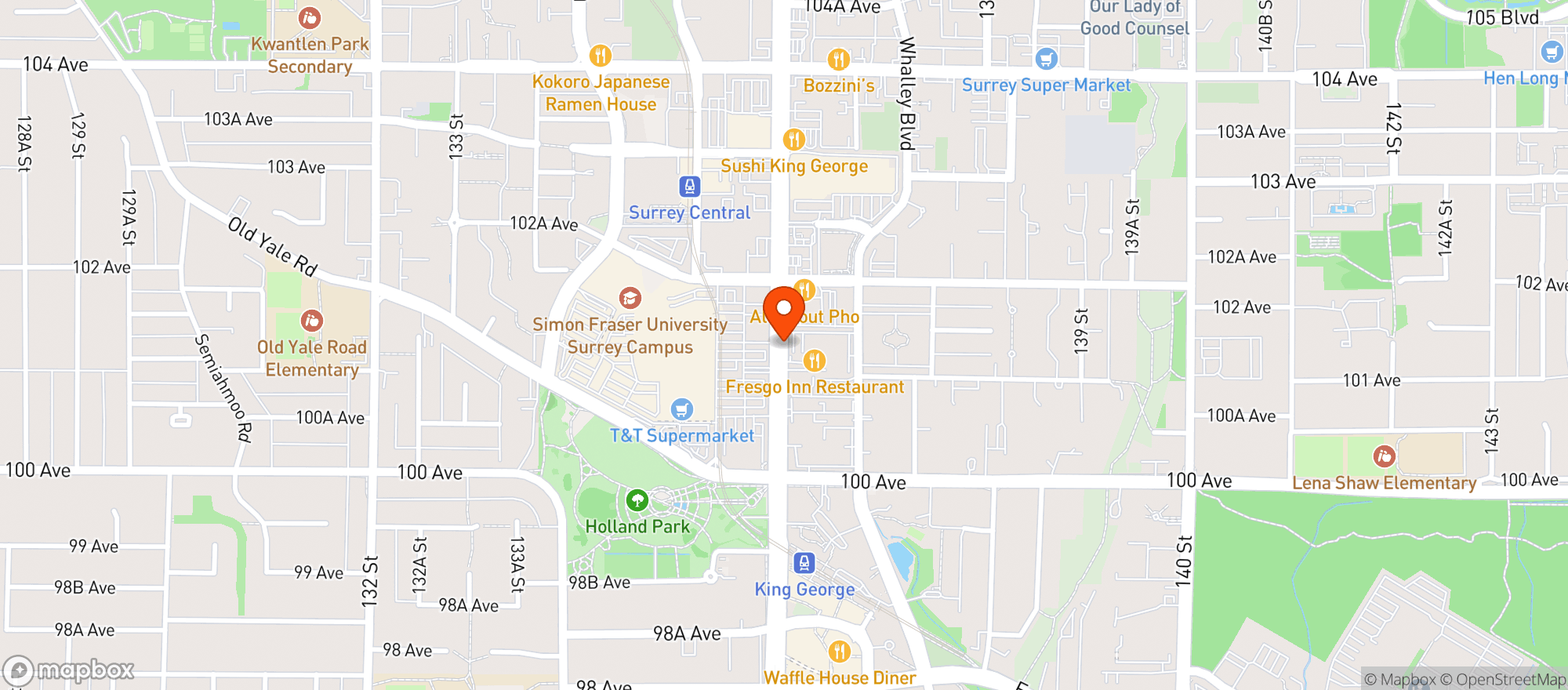 Map showing Staples