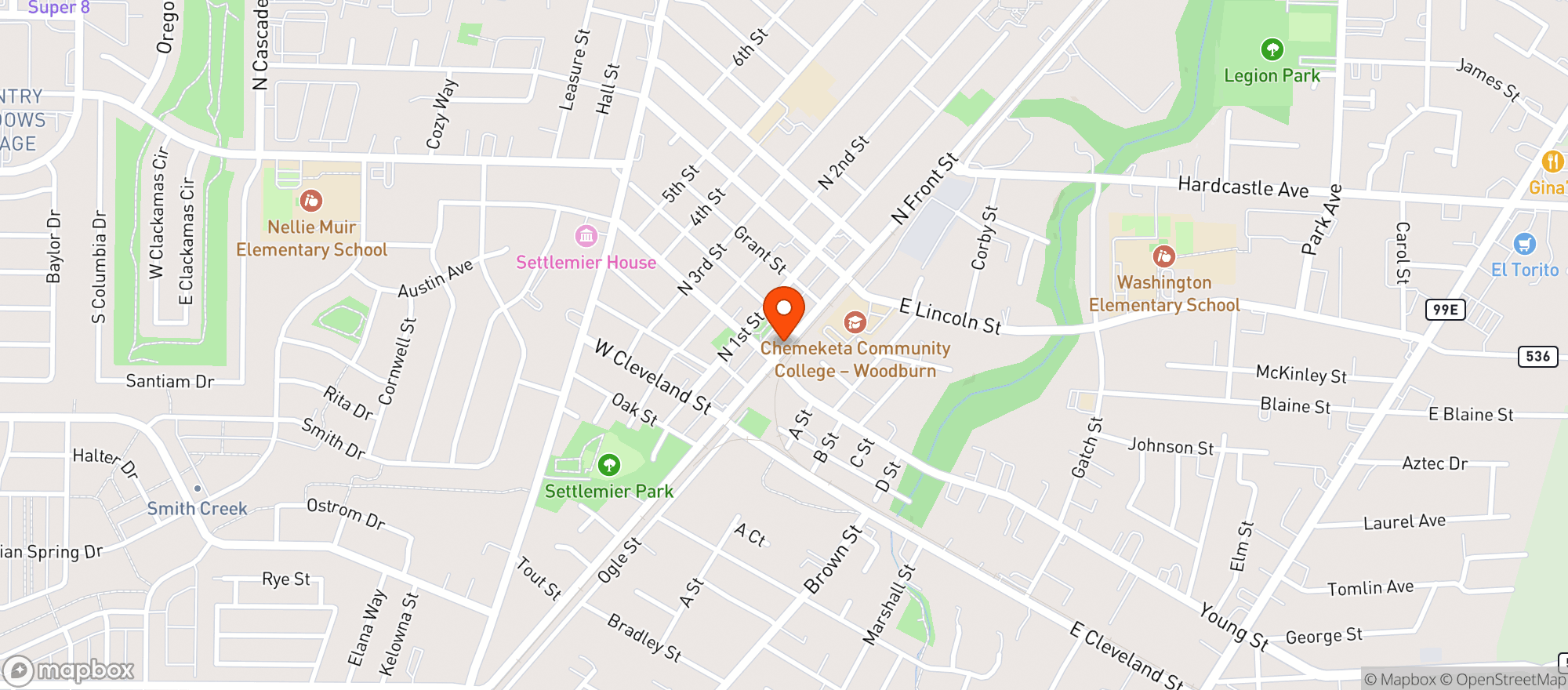 Map showing Tequilas Bistro Bar