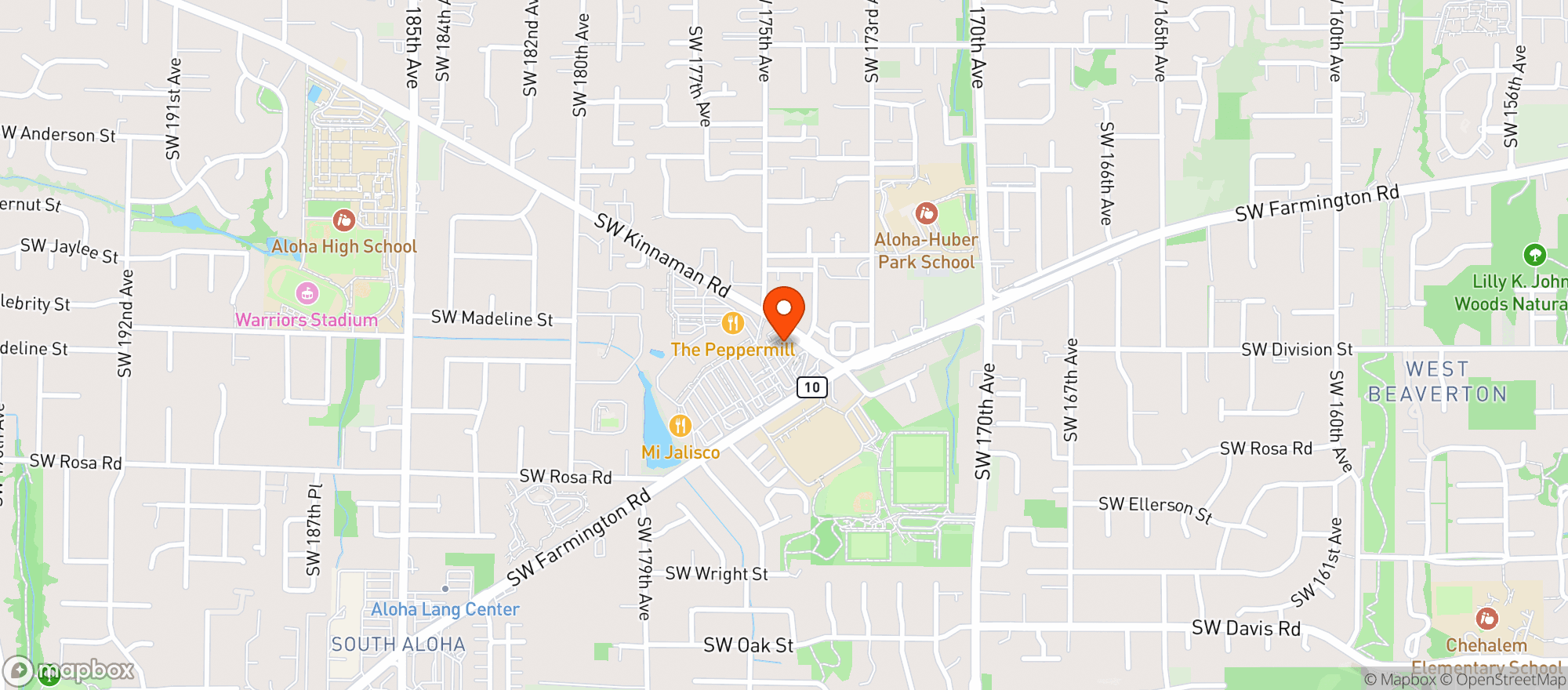 Map showing FARMINGTON LIQUOR STORE