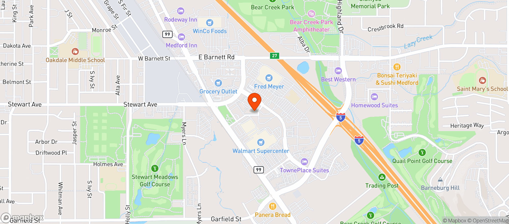 Map showing Harry & David