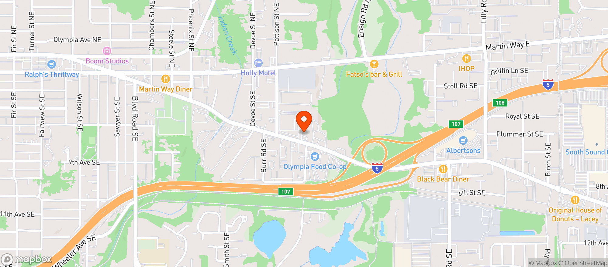 Map showing Green Lady Shoppe