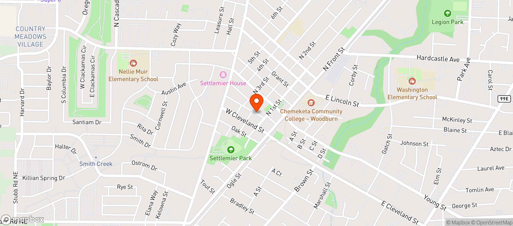 Map showing Safeway