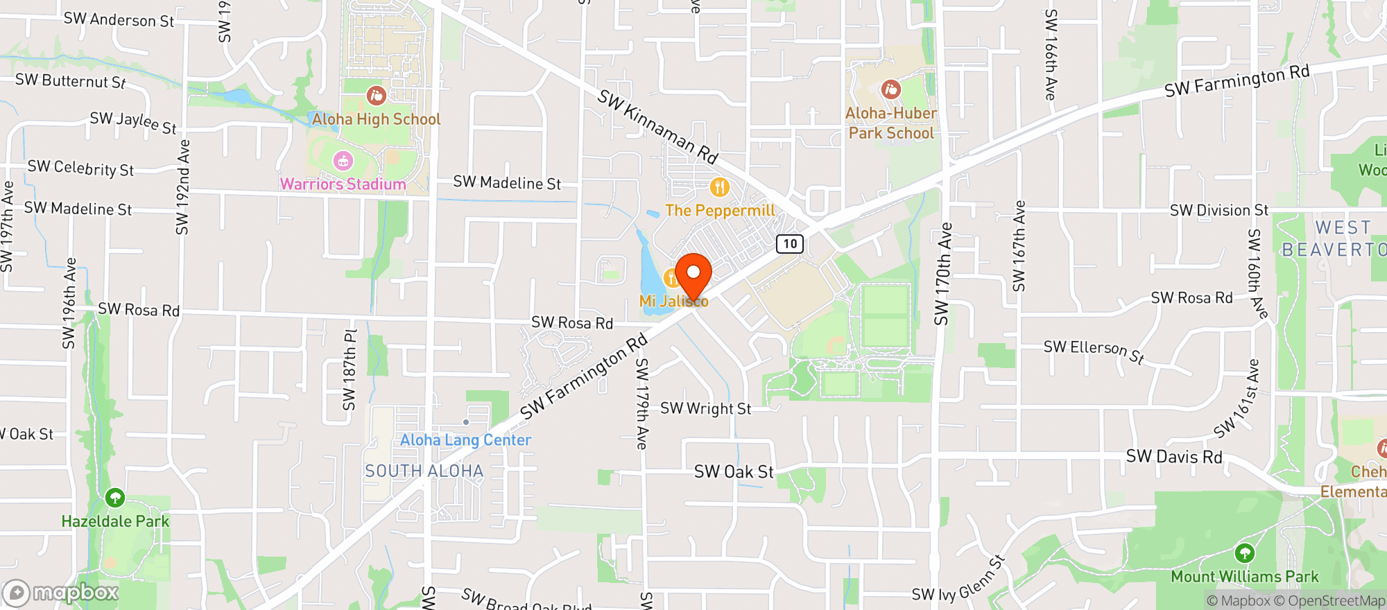 Map showing Mi Jalisco Mexican Restaurant