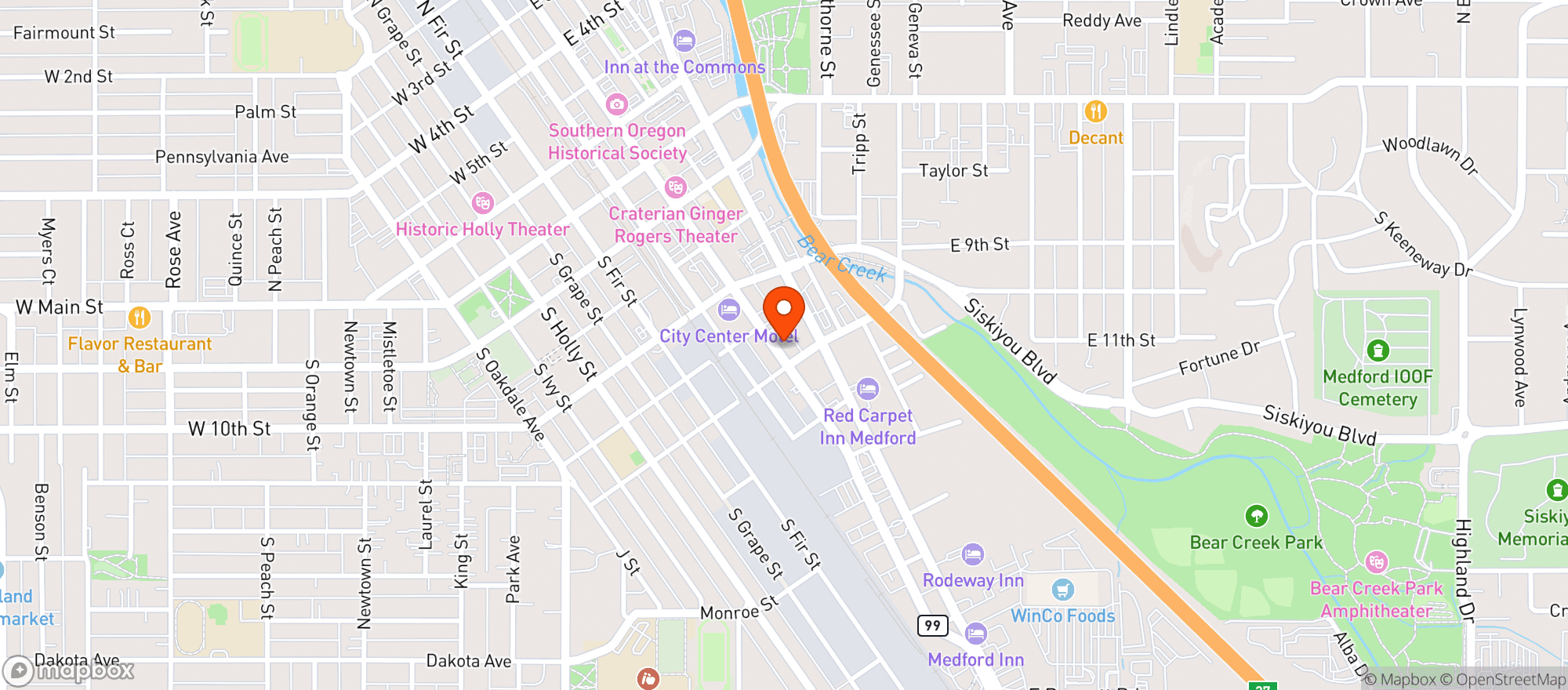 Map showing High Lakes Cannabis Co