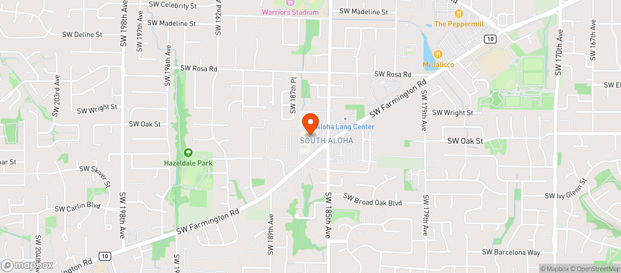 Map showing Safeway #3557 Aloha