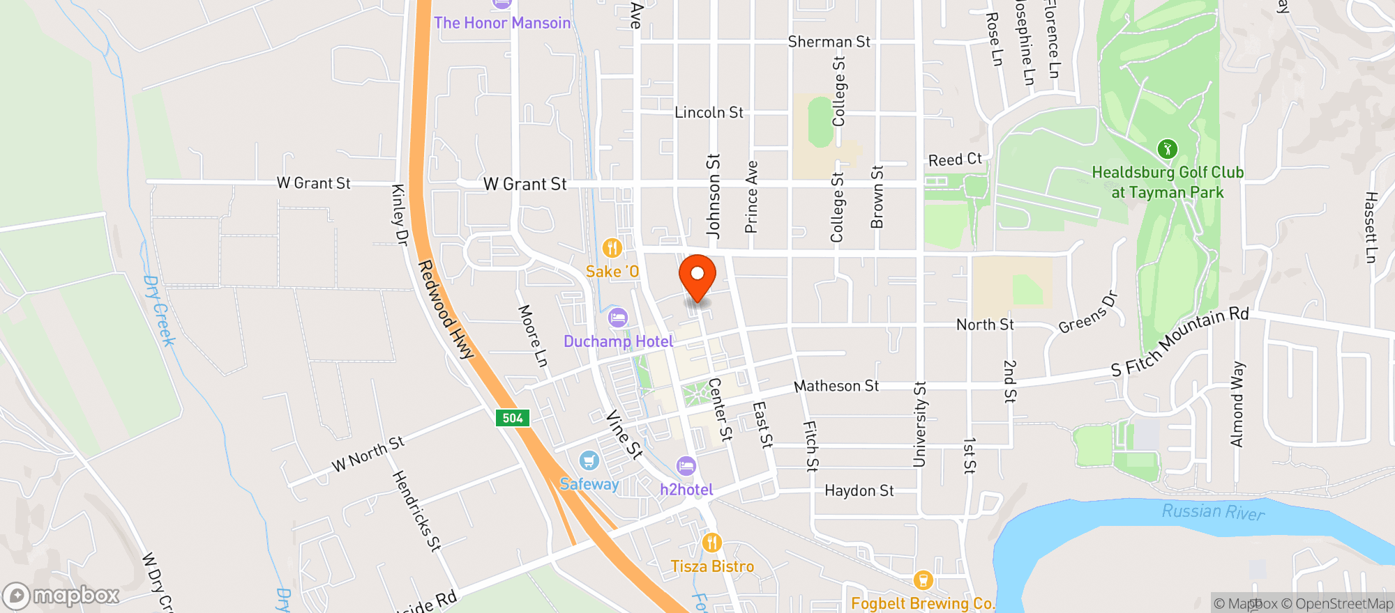 Map showing Taco Grande