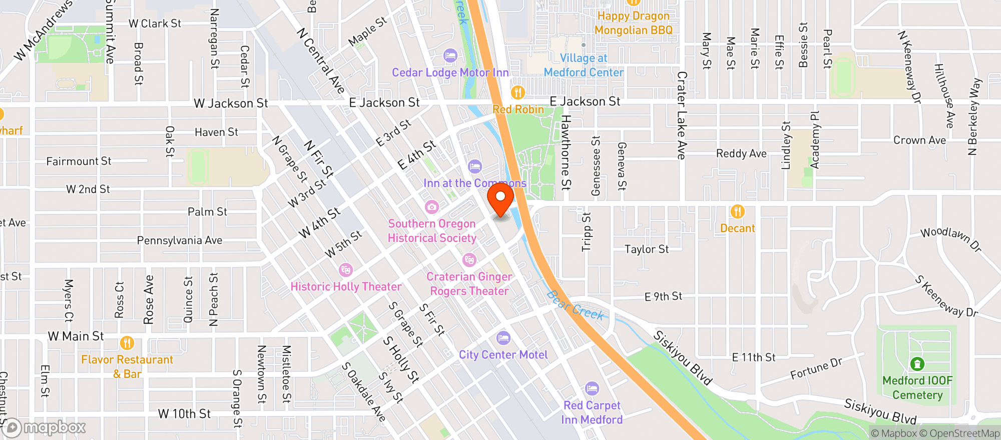 Map showing Jefferson Spirits