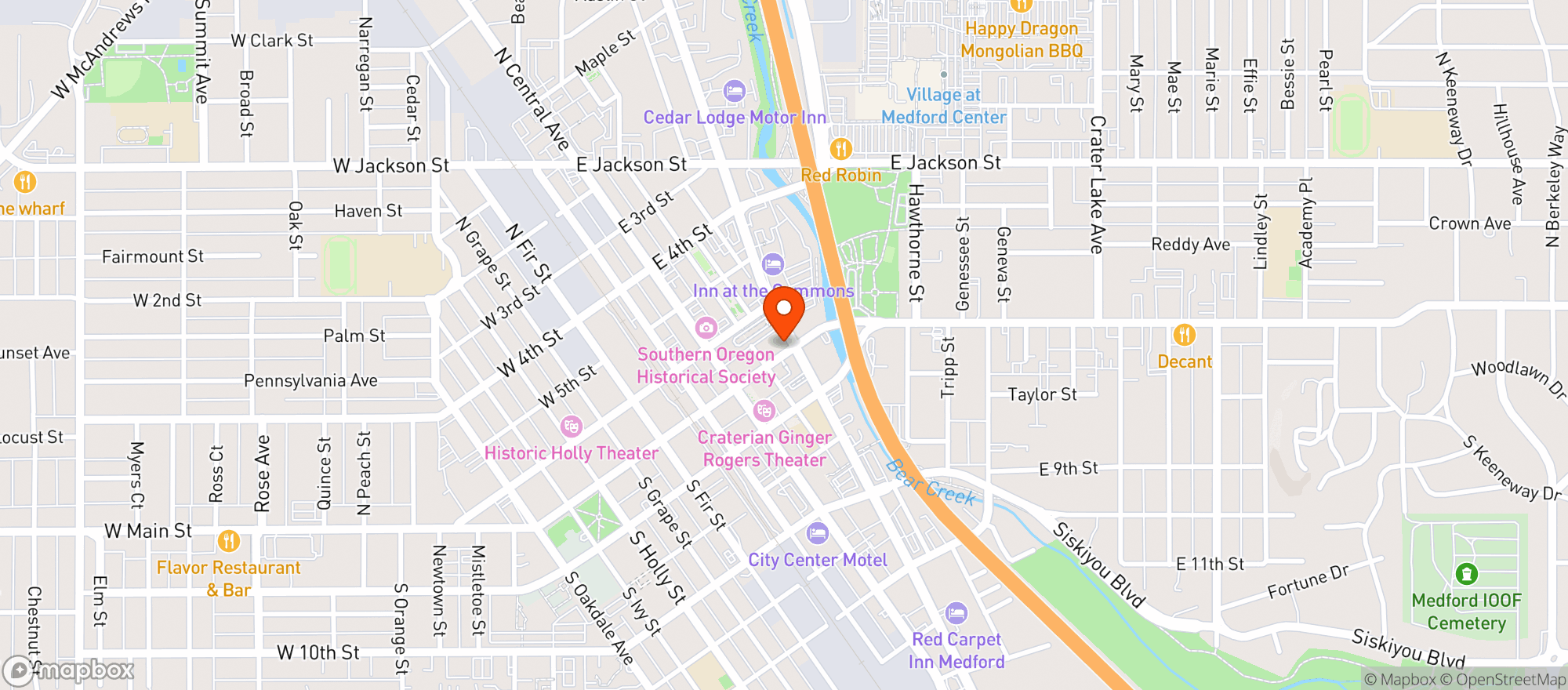Map showing Rocky Tonk