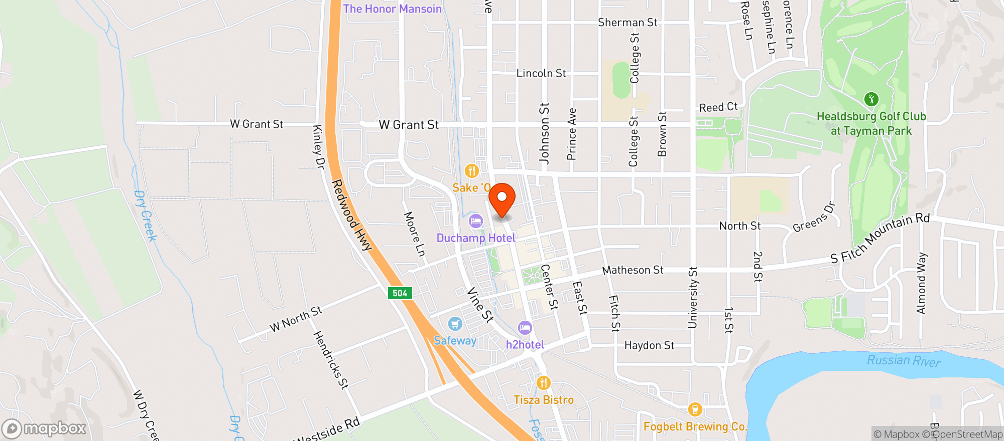 Map showing Solful - Healdsburg