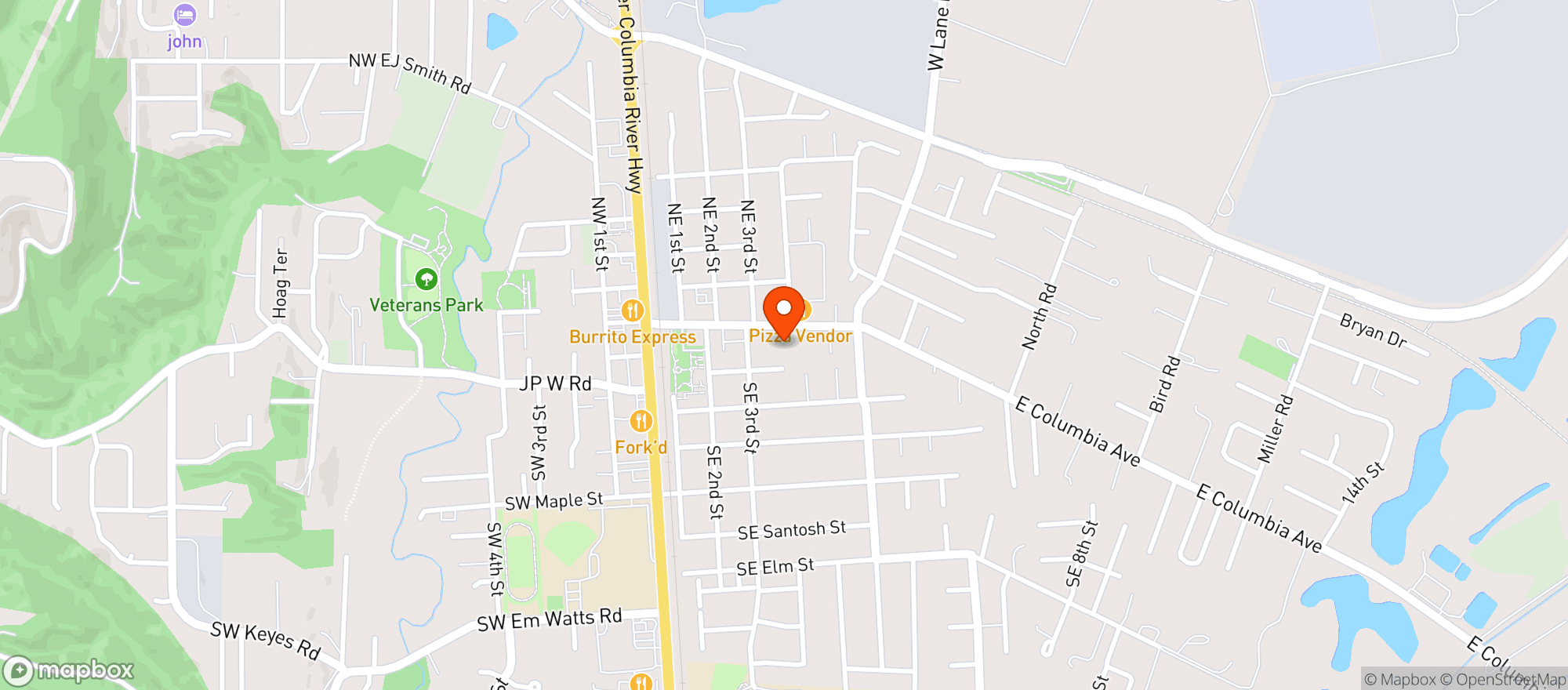 Map showing Nelsons Neighborhood Market