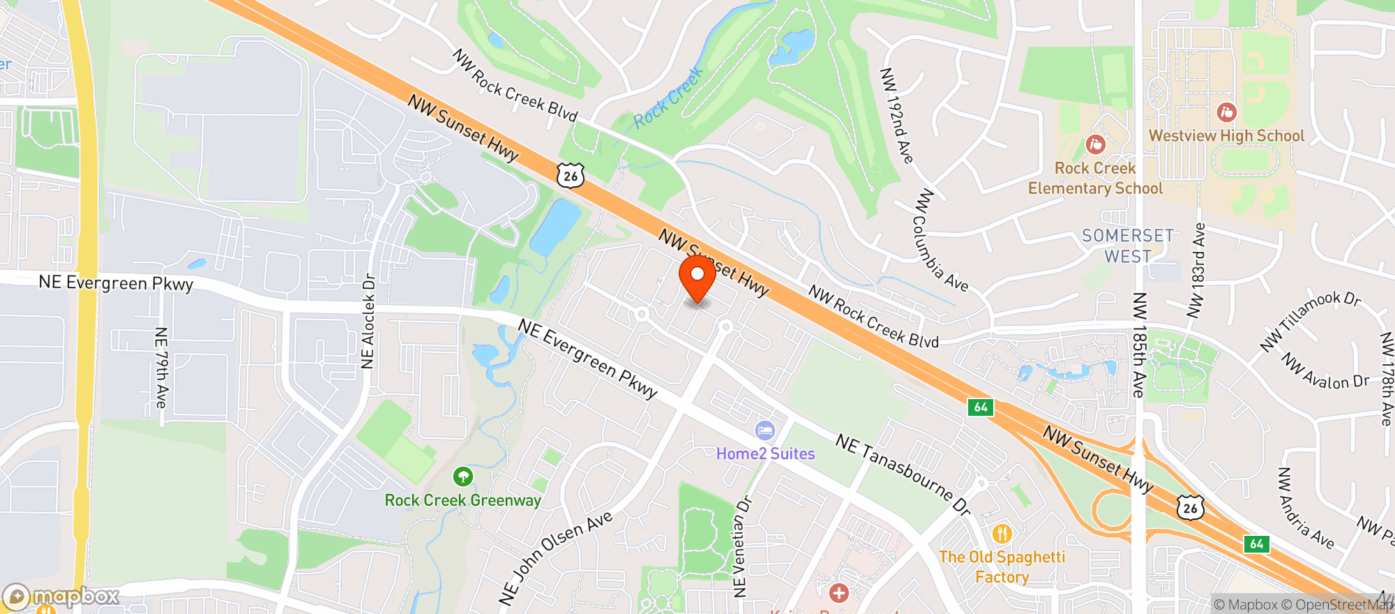 Map showing Embassy Suites (Hillsboro)