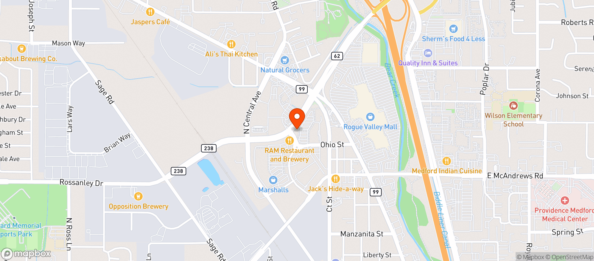 Map showing Vitamin Shoppe - Medford