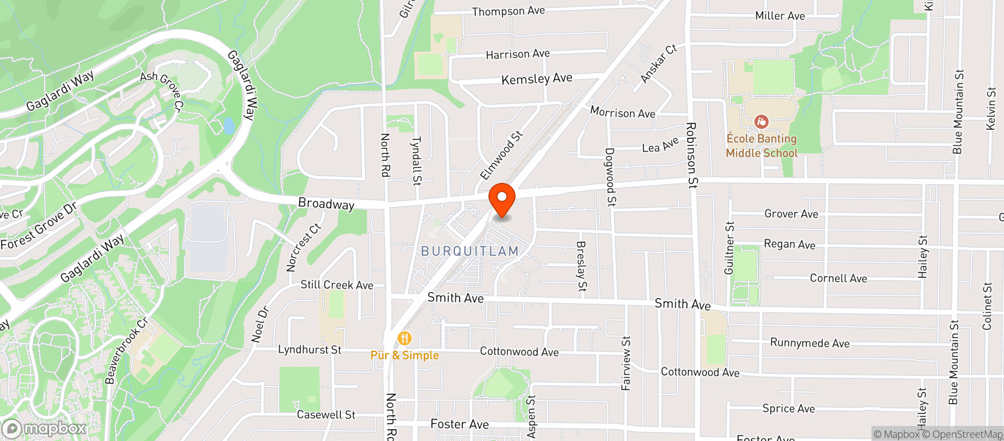 Map showing Safeway 4977