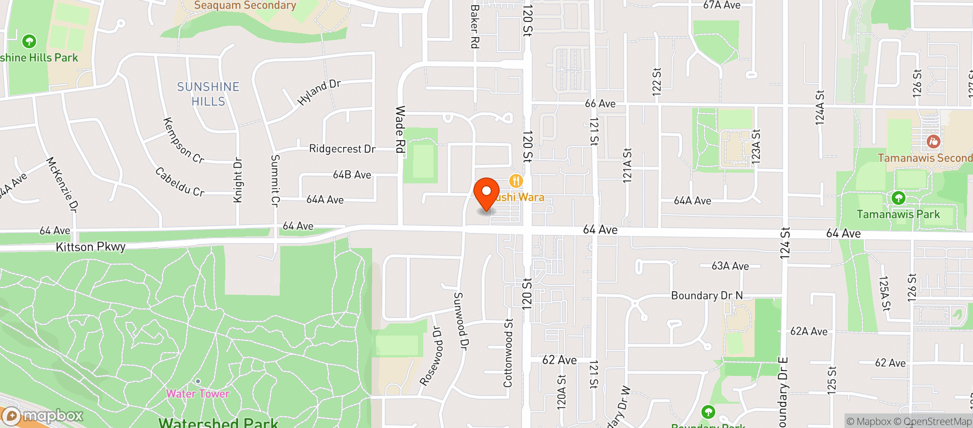 Map showing Safeway #4903 Sunshine Hills