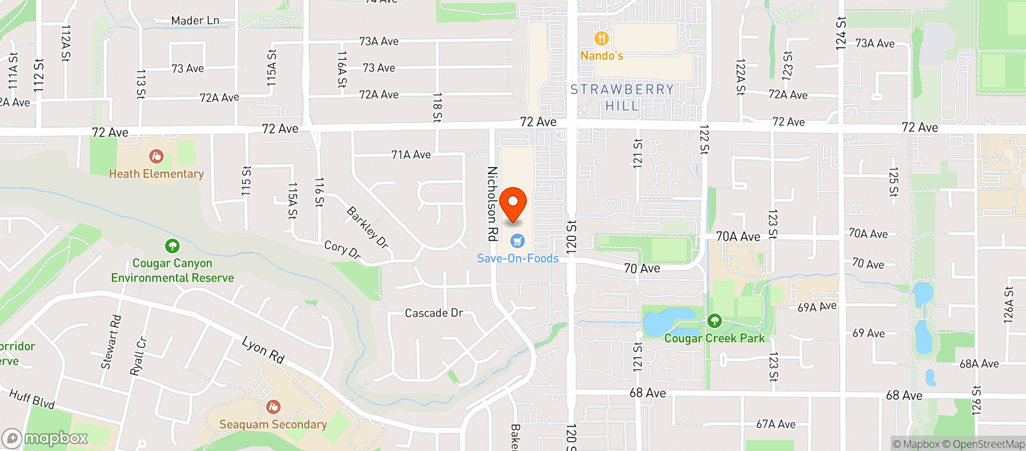 Map showing BCLIQUOR Scottsdale
