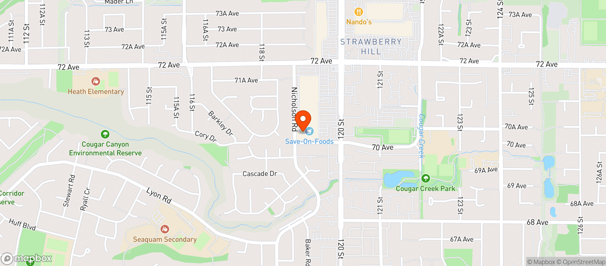 Map showing Save-on-foods