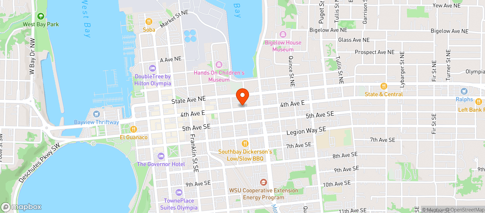 Map showing Charlies Bar & Grill