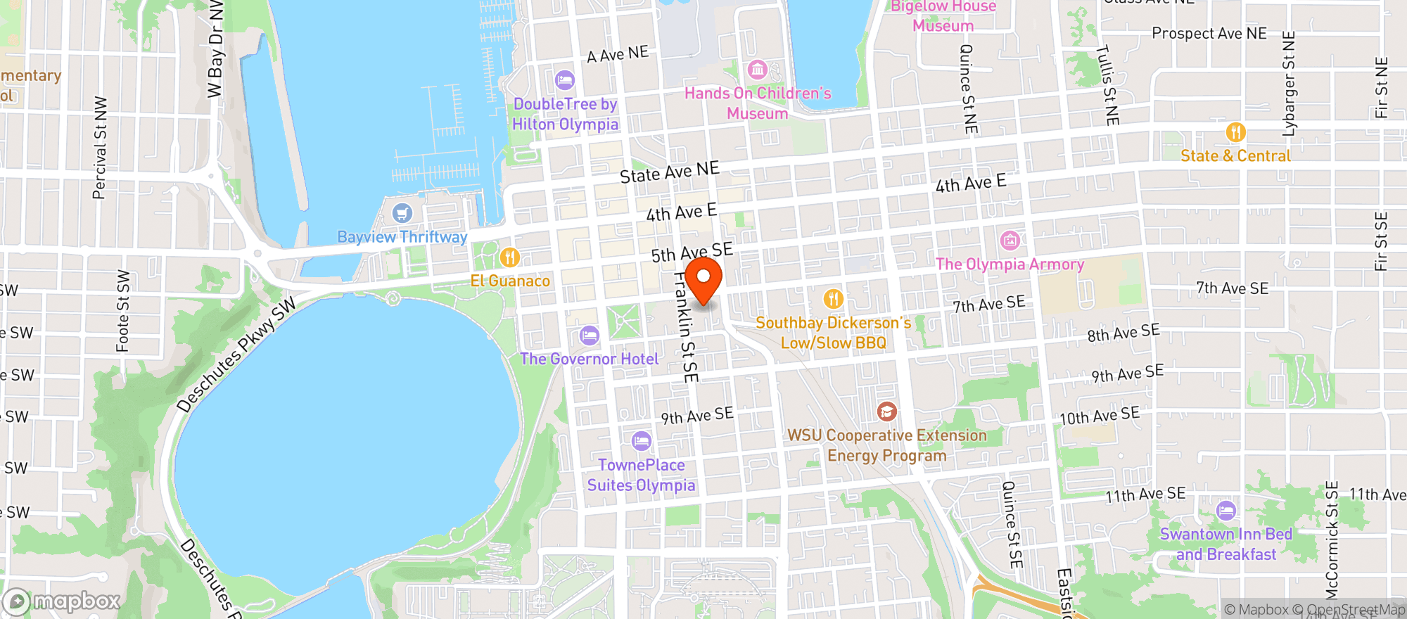 Map showing Three Magnets Brewing Co