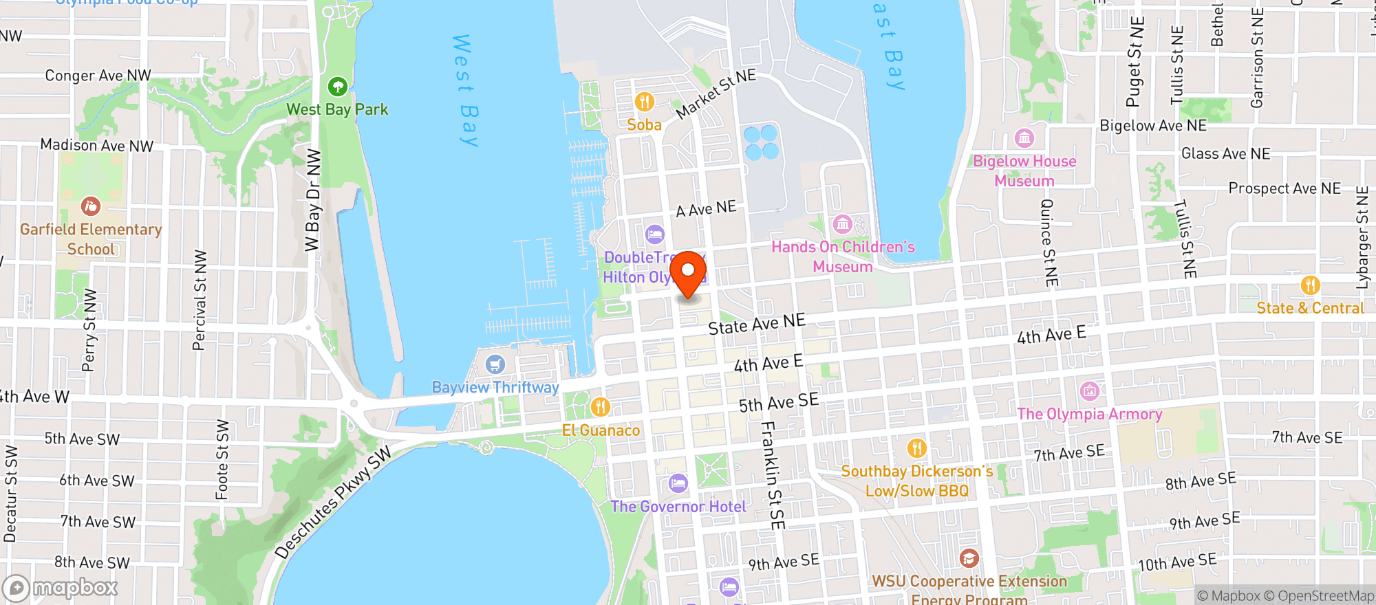 Map showing Chelsea Farms Oyster Bar