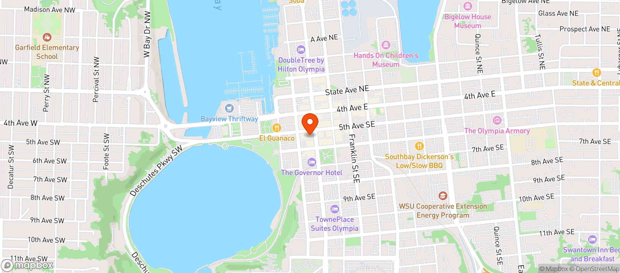 Map showing Basilico Ristorante