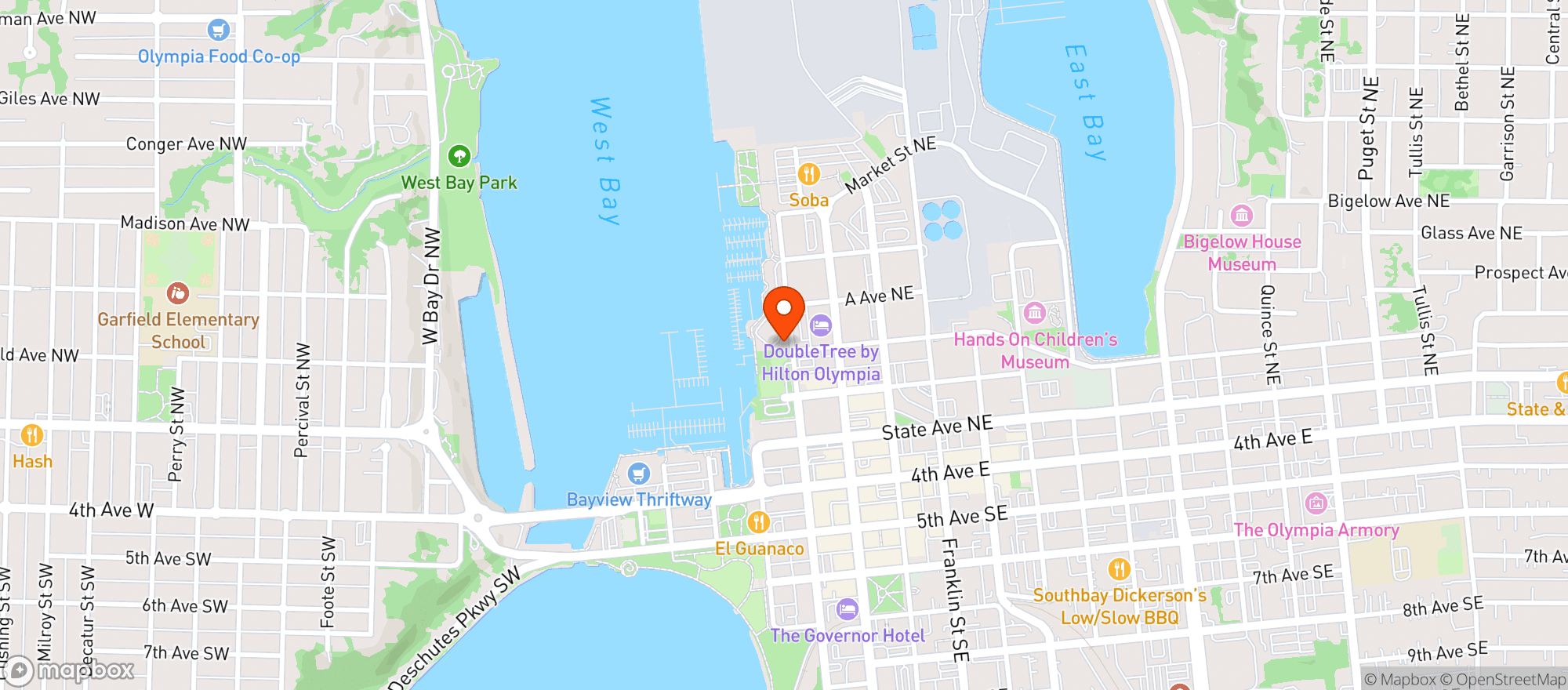 Map showing The Wine Loft