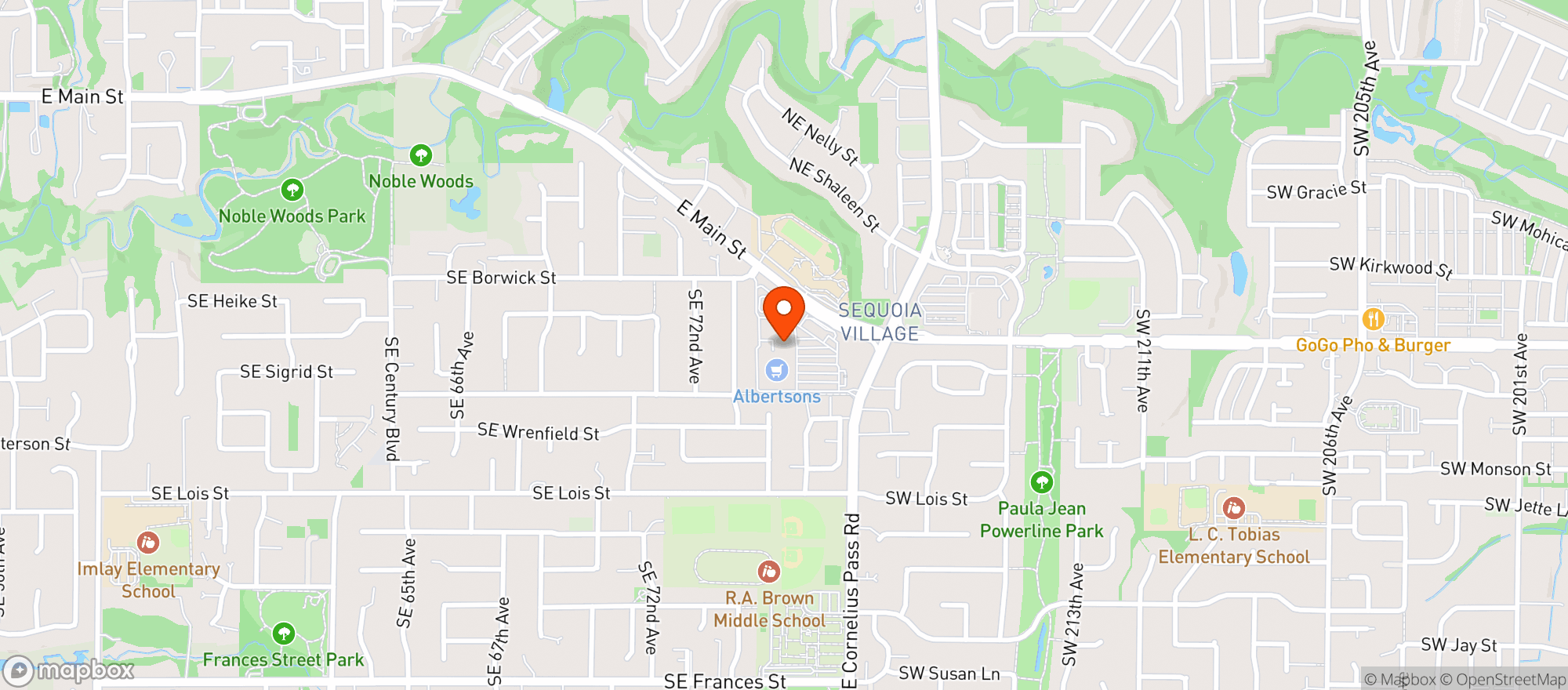 Map showing Gnc