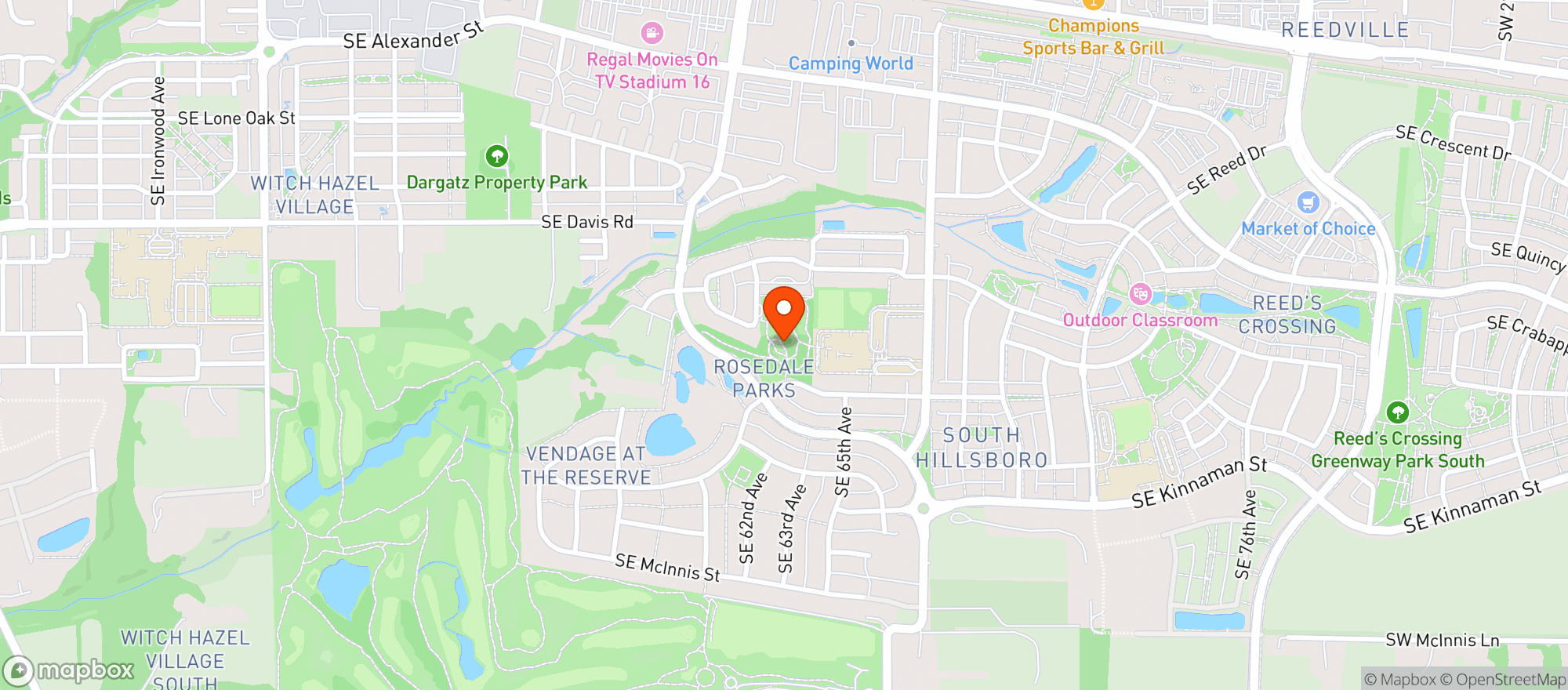 Map showing Century Oaks Park