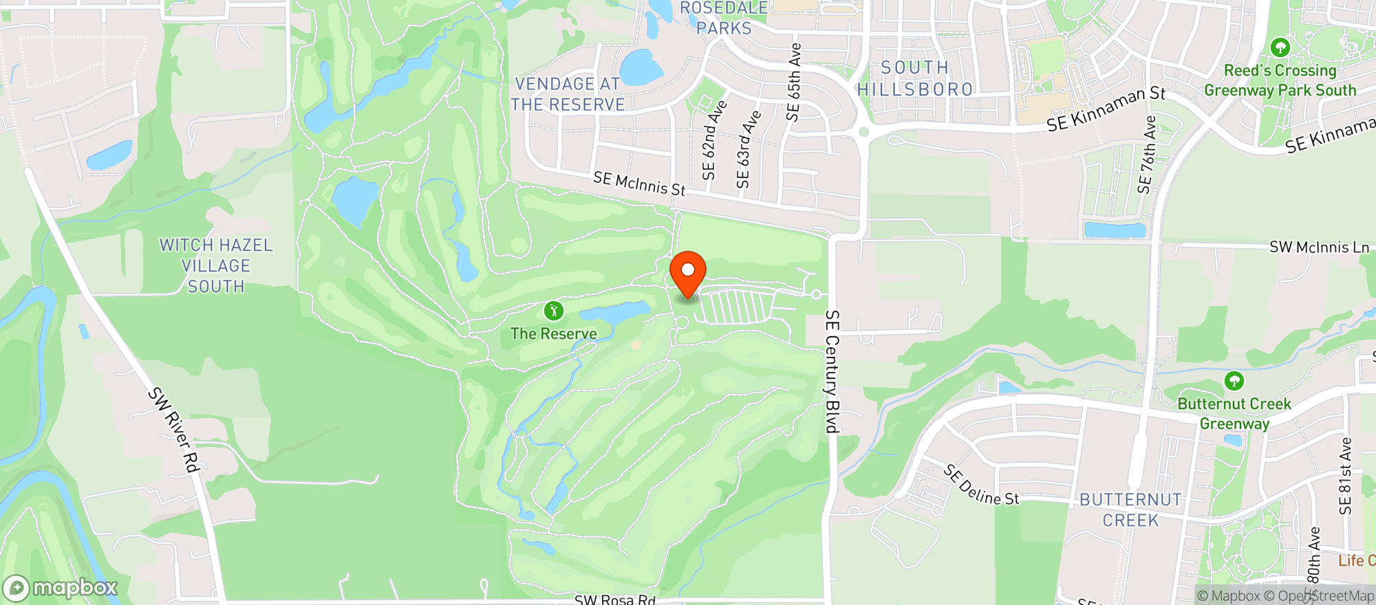 Map showing Reserve Vineyards & Golf Course
