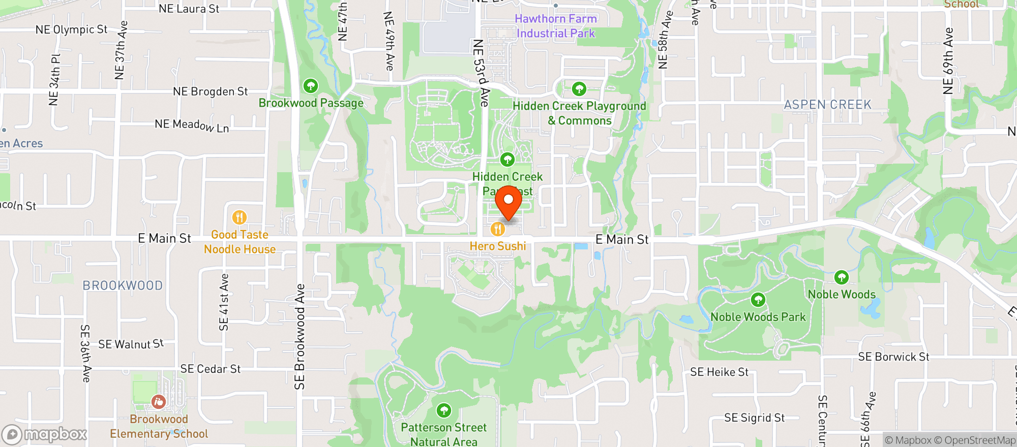 Map showing Coyotes Bar & Grill