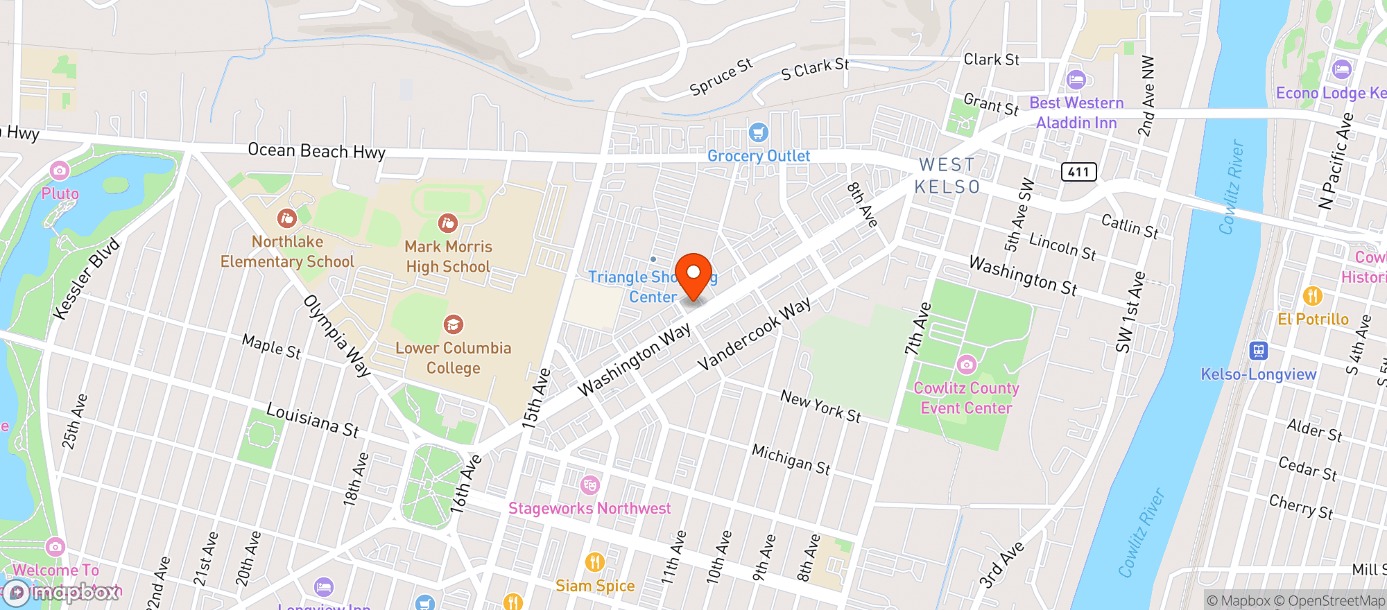 Map showing Country Village Nutrition - Longview