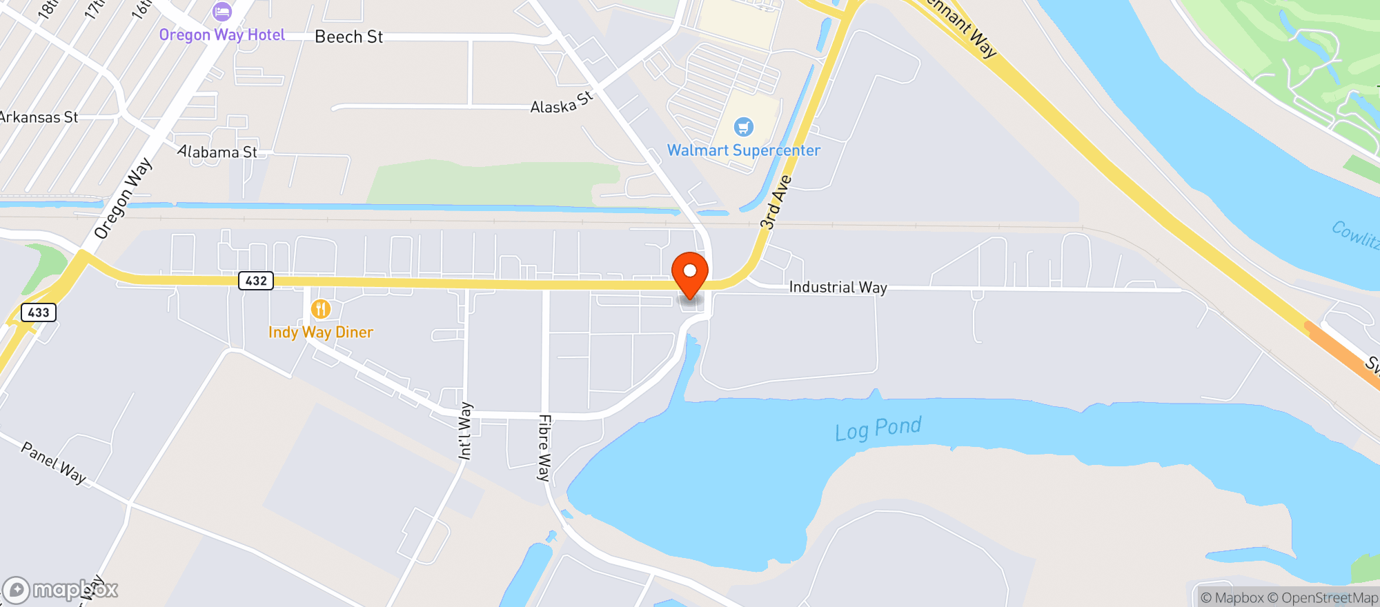 Map showing Porkys