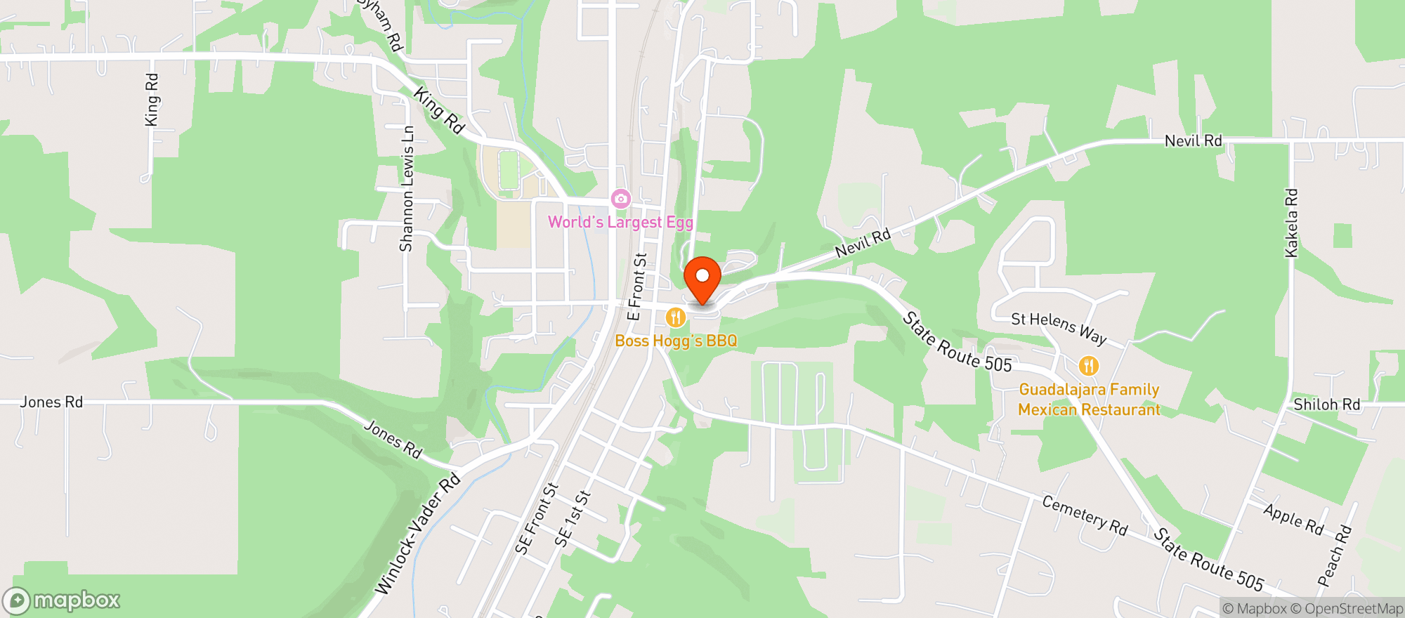 Map showing CEDAR VILLAGE IGA