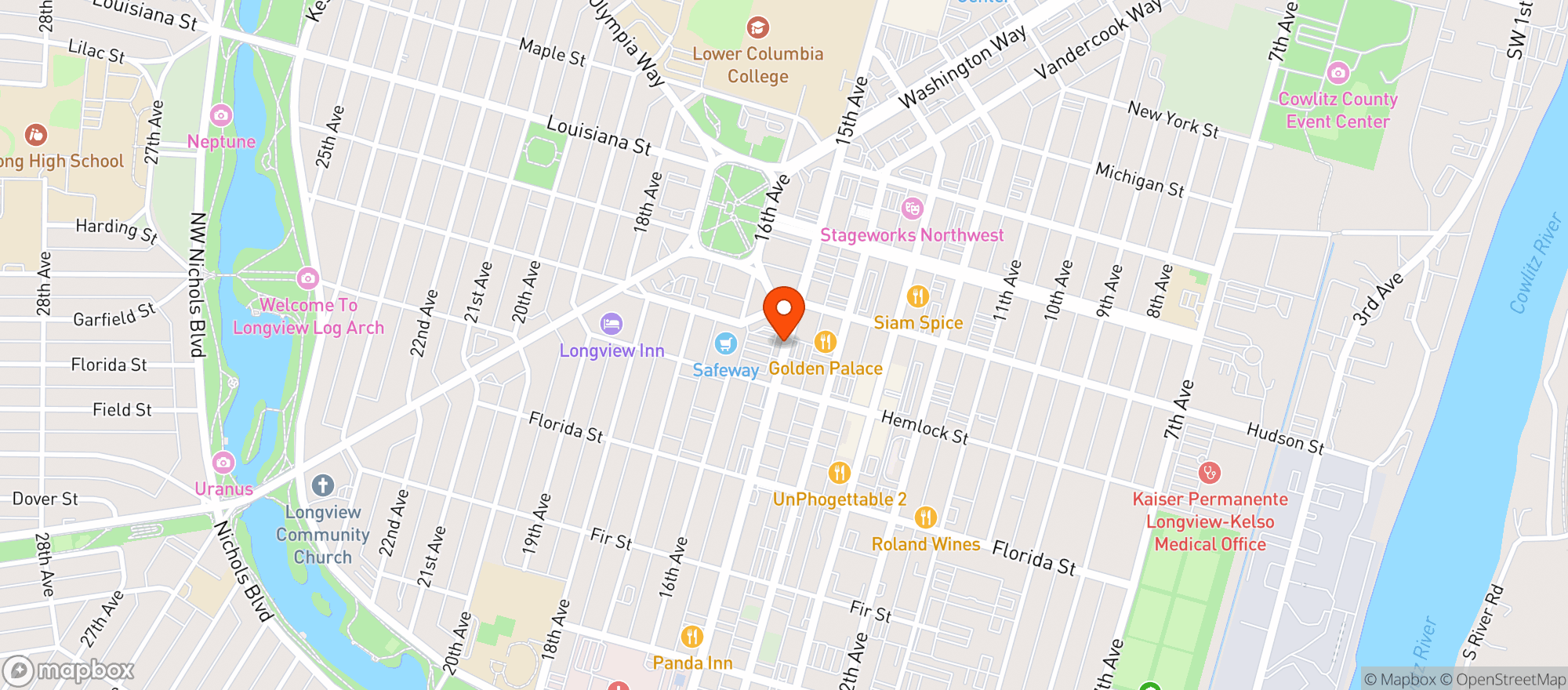 Map showing Safeway