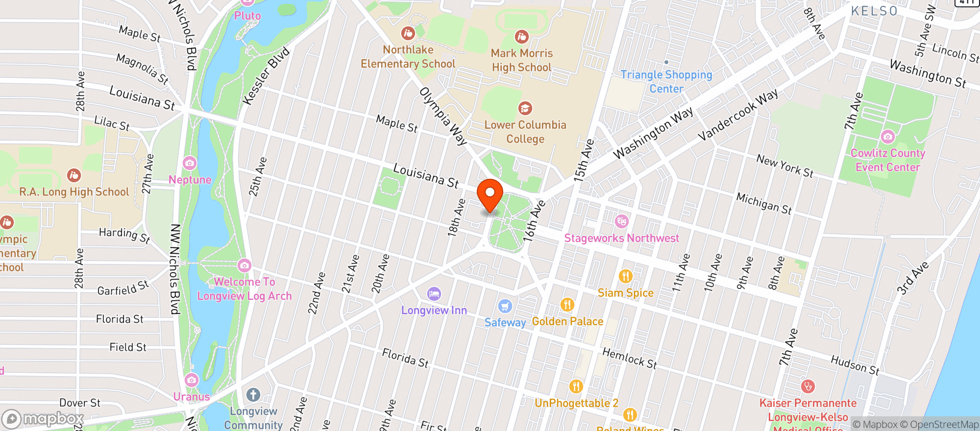Map showing Monticello Coffee House & Lounge
