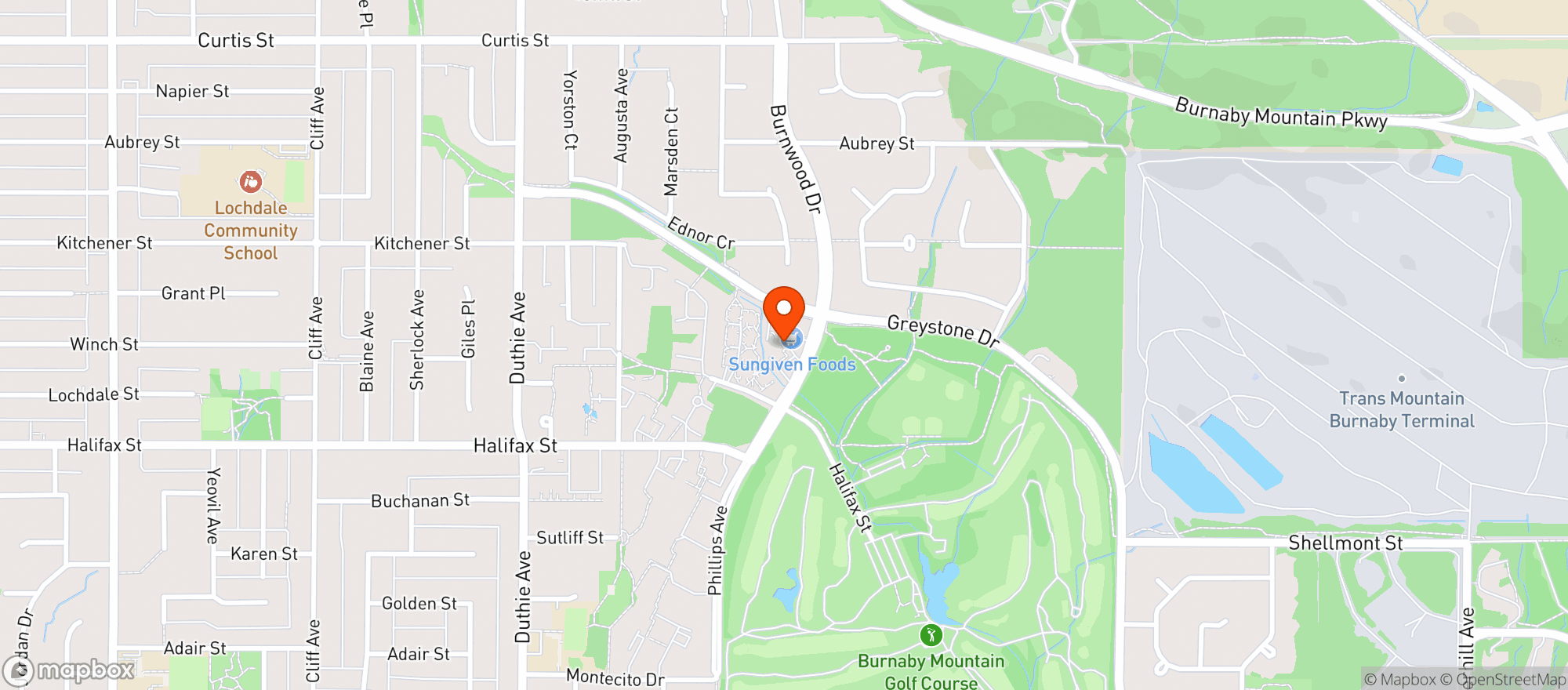 Map showing Super Valu #93308 -Burnwood Dr