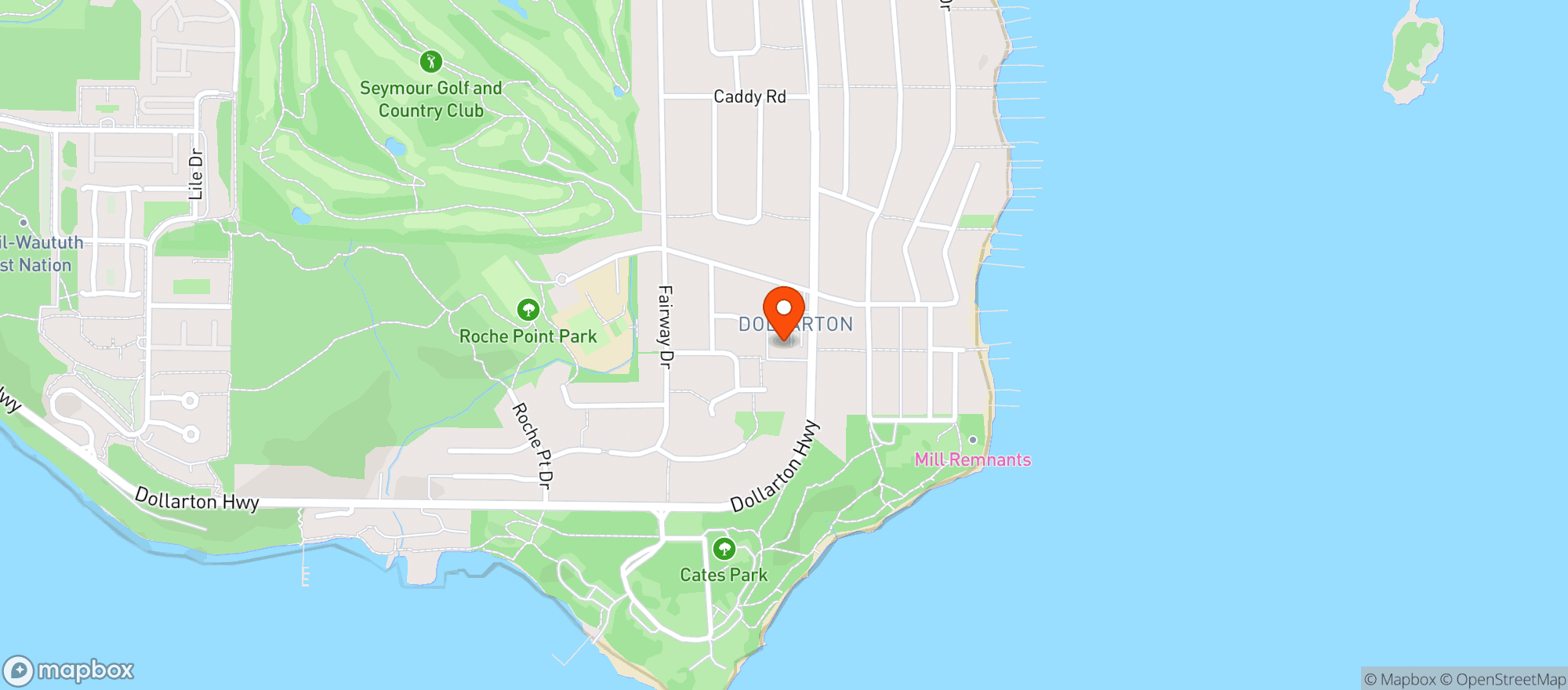 Map showing BCLIQUOR Dollarton